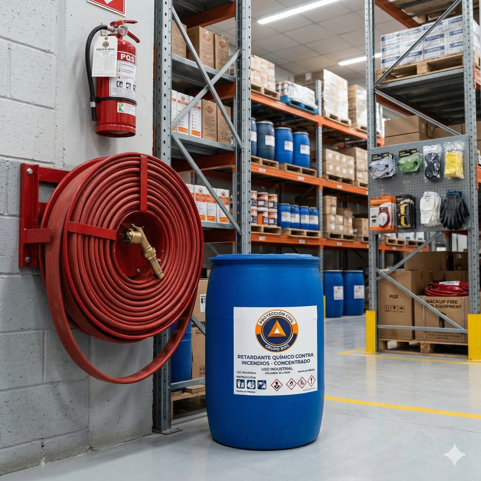 Manguera y retardante